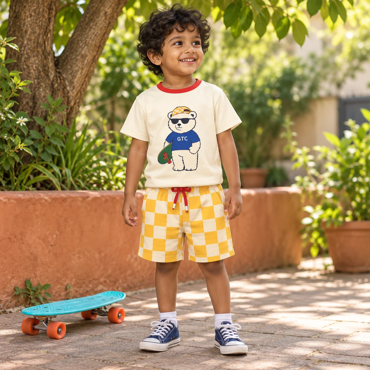 Creative visualisation of Good Trouble Bear T-shirt + shorts SET